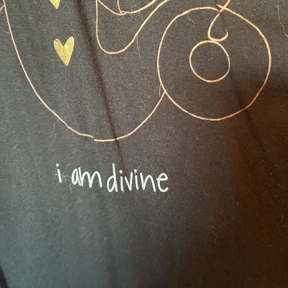 PEACE LOVE WORLD black Ganesha long lightweight top size MED - Picture 2 of 6